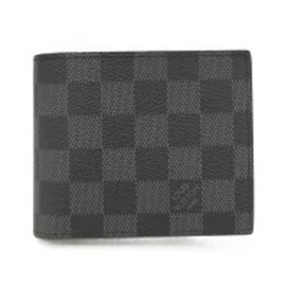 LOUIS VUITTON Portefeuille Marco NM Bi fold Wallet Damier Graphite Black